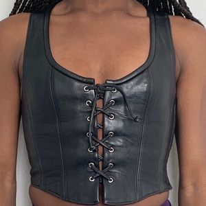 Vintage Bebe Leather Corset